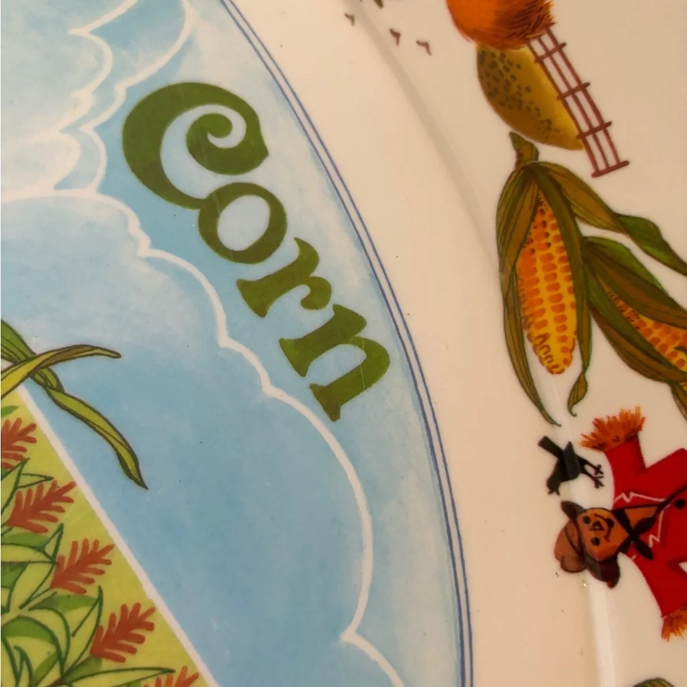 Rustic Corn Design Oval Platter - Picture 4 of 7